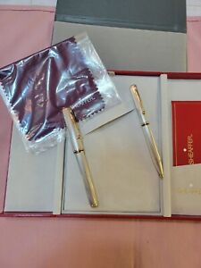 Sheaffer Connaisseur WD Sterling Silver Fountain / Ballpoint Luxury Set, Made US