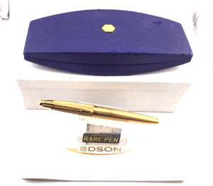 RARE WATERMAN EDSON Fountain Pen Gold Lined PROTOTYPE 18K Fine nib NEW Boxed