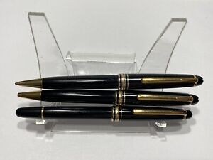 Montblanc Meistertuck 3 Piece Set 14k nib Fountain Pen, Ballpoint, Pencil NO INK