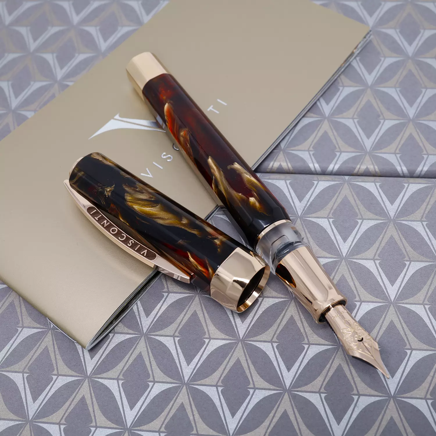 Visconti Opera Master Fountain Pen "Firestorm" Limited Edition - Fine Nib