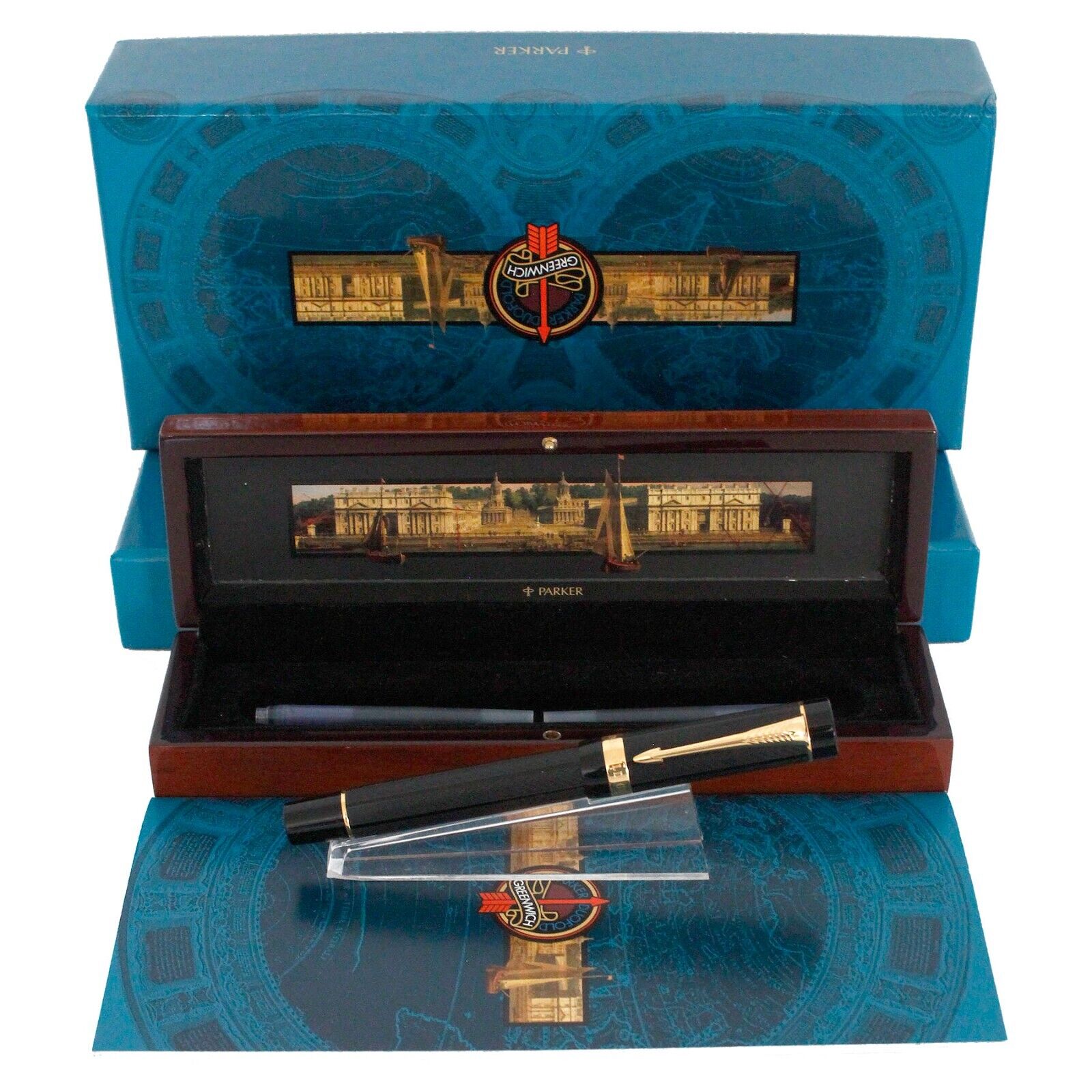 1999 PARKER DUOFOLD CENTENNIAL GREENWICH SPECIAL EDITION FOUNTAIN PEN NEVER INKE