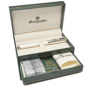 Sterling Silver Montegrappa Reminiscence Fountain Pen Vintage 2001  M Nib w Case