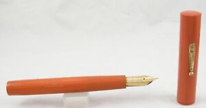 Waterman's 20 Giant Orange Hard Rubber & Gold Eyedropper Fountain Pen - 1924