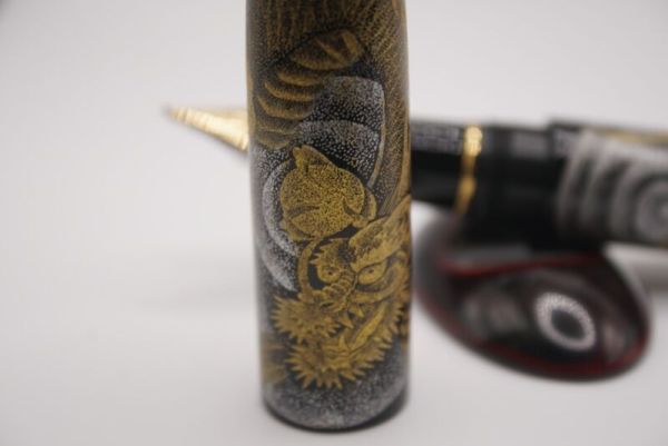 Namiki Dragon Design Chinkin Urushi over Ebonite For Sailor King Of Pens