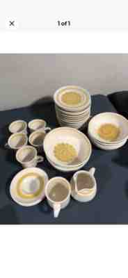 Set Of Mix Franciscan Earthenware Sundance Cups And Saucer, Coffee Cup & Creamer