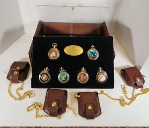 Franklin Mint Wings of Freedom Heart of Glory Eagle Pocket Watch Set Collection