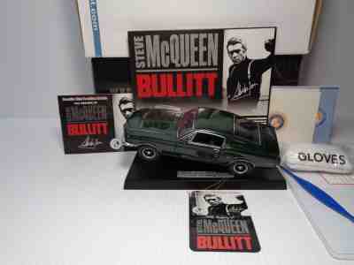 FRANKLIN MINT 1968 FORD BULLITT MUSTANG  SIGNED L.E. #1966 of 6800 W/DOCS ISSUE 