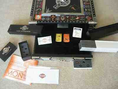 FRANKLIN MINT HARLEY DAVIDSON MONOPOLY ALL PIECES DEEDS OPEN BOX NEVER USED 