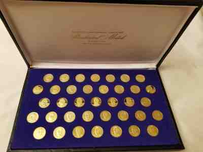 Franklin Mint 24 K Solid Gold Presidential Medals, Rare. 5.69 troy oz pure gold