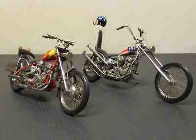 Franklin Mint Harley Davidson Easy Rider and Billy Bike Motorcycles Panhead 102