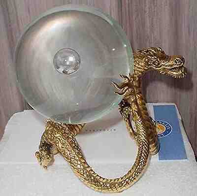 FRANKLIN MINT CRYSTAL BALL CELESTIAL DRAGON   -- FREE SHIPPING 
