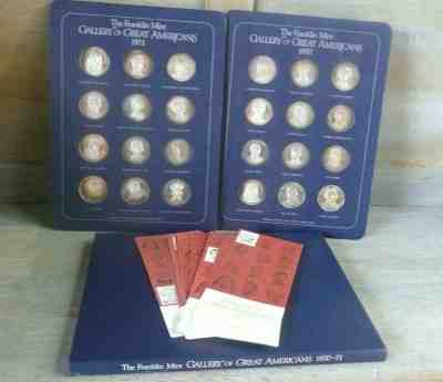 The Franklin Mint Gallery of Great Americans 1970 & 1971 FIRST PROOF SETS 24PC