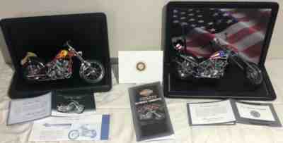 Franklin Mint 1:10 Harley-Davidson Captain America and Billy Bike (Easy Rider)