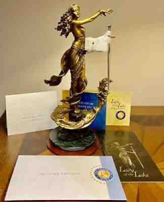 The Franklin Mint Lady Of The Lake Bronze Sculpture By Emily Kaufman 3607/9500