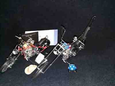 FRANKLIN MINT SET OF EASY RIDER CAPTAIN AMERICAN & BILLY BIKE MOTORCYCLES