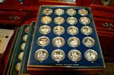 200 Sterling Silver Medals Franklin Mint History United States 1776/1976 250 OZ