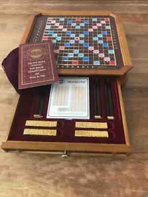 Franklin Mint Scrabble Collector ??s Edition w/24Kt Gold Plated Tiles