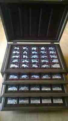 STERLING SILVER CENTENNIAL CAR INGOT COLLECTION SET MINTED BY THE FRANKLIN MINT