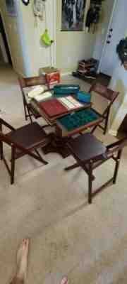 1991 Franklin Mint Monopoly Scrabble Table with Chairs