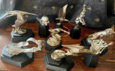Lot of 9 Franklin Mint Hood Ornaments