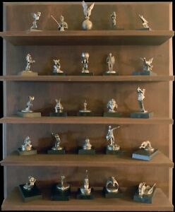 Franklin Mint Hood Ornaments of America’s Great Cars Lot of 25 & Display Shelf