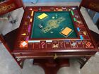 Franklin Mint Monopoly Collector’s Edition Wooden Table Top Board Game w/Chairs