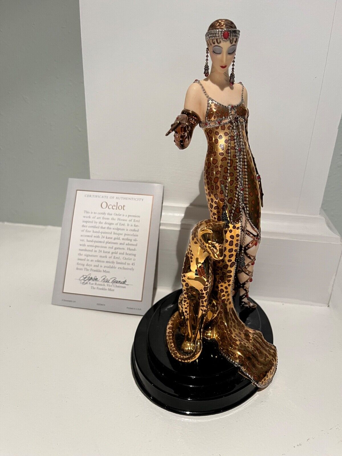 HOUSE OF ERTE OCELOT THE FRANKLIN MINT LIMITED EDITION