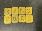 Franklin Mint Scrabble Gold Plated Tile / Letter Replacement Lot of 8