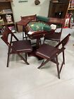 Franklin Mint Monopoly Collector’s Edition Wooden Table Top Board Game w/Chairs