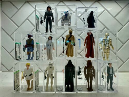 1977 Kenner Star Wars Original 12 Figures plus Boba Fett AFA Graded 85 NM+