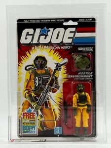 Vintage Hasbro GI Joe Airtight Action Figure 1985 AFA 90+ Grey File Card 4/36