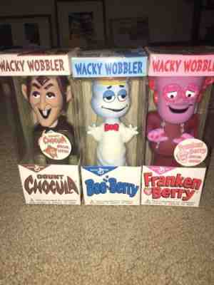 Funko Wacky Wobblers, Booberry, Frankenberry and Count Chocula