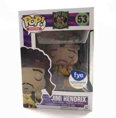 #53 Jimi Hendrix Funko Pop Vinyl Figure FYE EXCLUSIVE Purple Haze Flaming Guitar