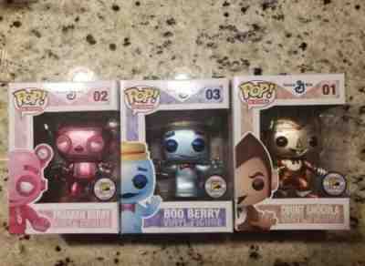 Funko Pop Ad Icons Franken Berry, Boo Berry & Count Chocula  METALLIC SET.