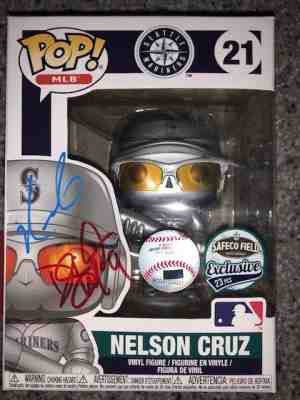 FUNKO SIGNED POP NELSON CRUZ SILVER SEATTLE MARINERS GRAIL 23 PCS RARE EXCLUSIVE