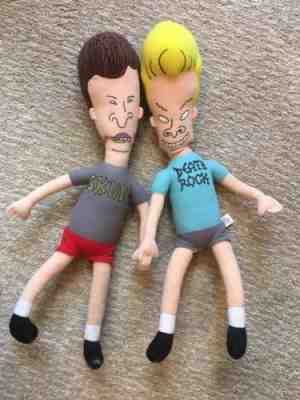 Vintage 1993 MTV Beavis and Butthead 20” Plush Dolls Rare 90’s