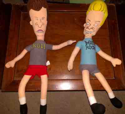 22” Beavis And Butthead MTV Plush Dolls Spencer Gifts 1996