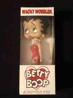 1999 WACKY WOBBLER BOBBLEHEAD FUNKO Betty Boop Red Dress NIB