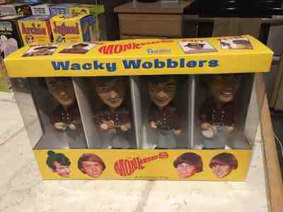 THE MONKEES Wacky Wobblers Bobblehead Set By Funko Inc. Micky Mike Davy Peter