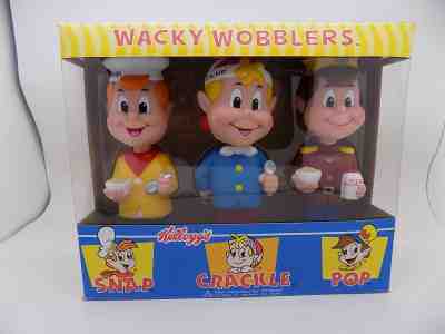 Snap Crackle Pop Rice Krispies Wacky Wobblers Bobblehead Ad icons FUNKO Cereal 