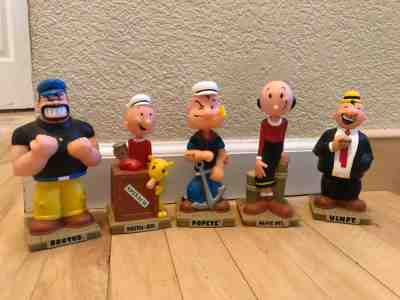 5 FUNKO Wacky Wobbler Popeye Bobble-Head LOT 2006