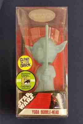 Funko Star Wars Yoda Bobble Head Glow In the Dark 2008 SDCC Exclusive Ltd 1500!