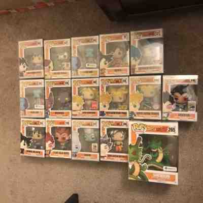 DragonBall Pop Vinyl Lot Sdcc/NYCC WHIS, gold Frieza, Vegeta, Shenrron, Beerus