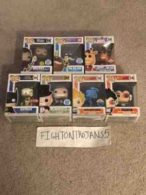 Funko Pop! Lot of 7 Toy Tokyo Blue Chrome Vegeta Bigfoot Batman Geoffrey Ad Icon