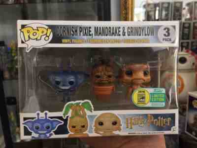 Funko POP! SDCC 2016 Harry Potter Cornish Pixie, Mandrake & Grindylow Convention