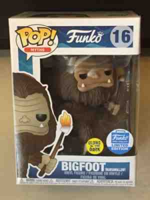 Bigfoot With Flaming Marshmallow Funko Shop Exclusive Pop! GITD Limited Edition