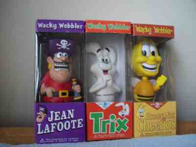 Wacky Wobbler lot 3 Trix, Honey Nut Bee,Jean Lafoote, Retired, early 2000,s