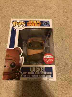 Funko Pop! Vinyl Star Wars FLOCKED Wicket #26 w/ Protector Fugitive Toys Excl