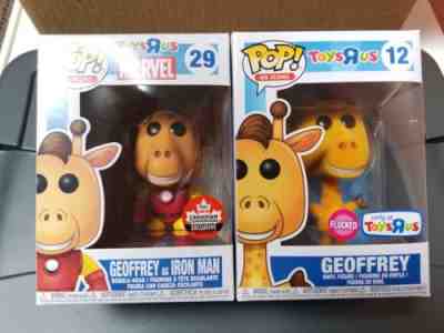 Funko POP Ad Icons: Geoffrey the Giraffe as Iron Man & Flocked Geoffrey 