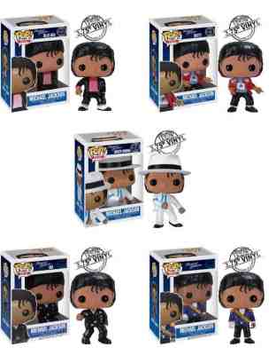 FUNKO POP! ROCK MICHAEL JACKSON SET RARE 5 FIGURES VAULTED SEE TOYS KING OF POP